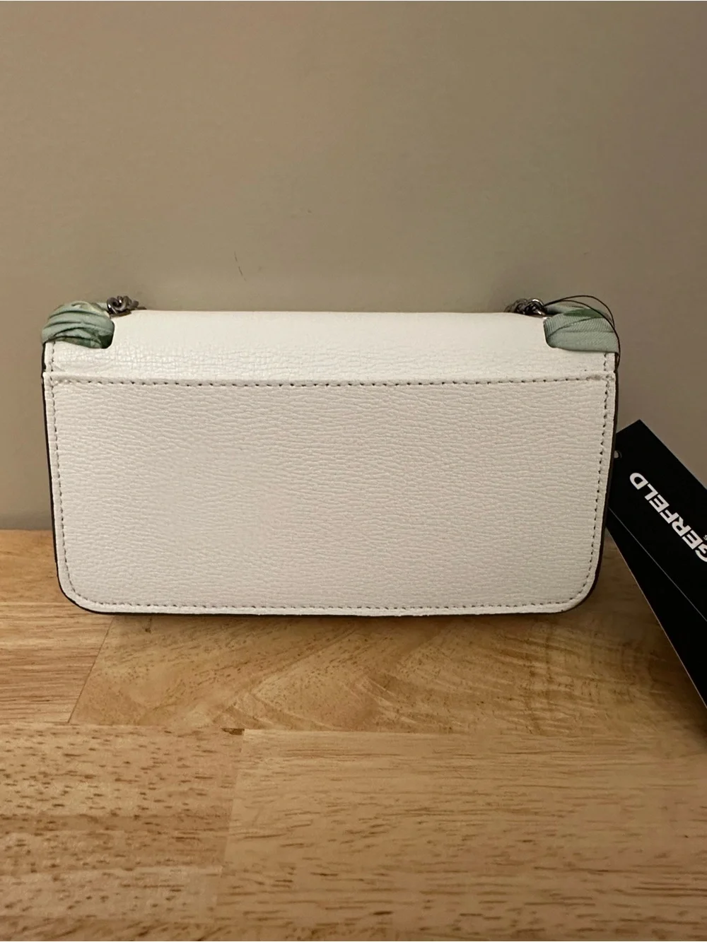 Karl Lagerfeld white leather